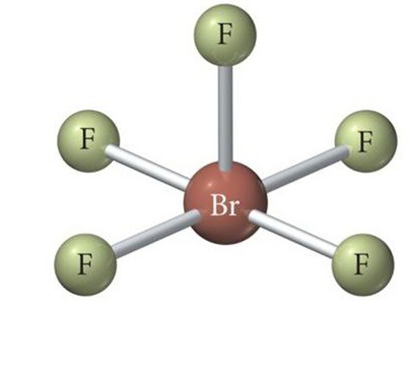 <p>&gt;90°</p><p>AX₅E₁</p><p>(5 bonds, 1 lone electron pairs)</p><p>asymmetrical</p><p>polar</p><p>SP³D²</p>