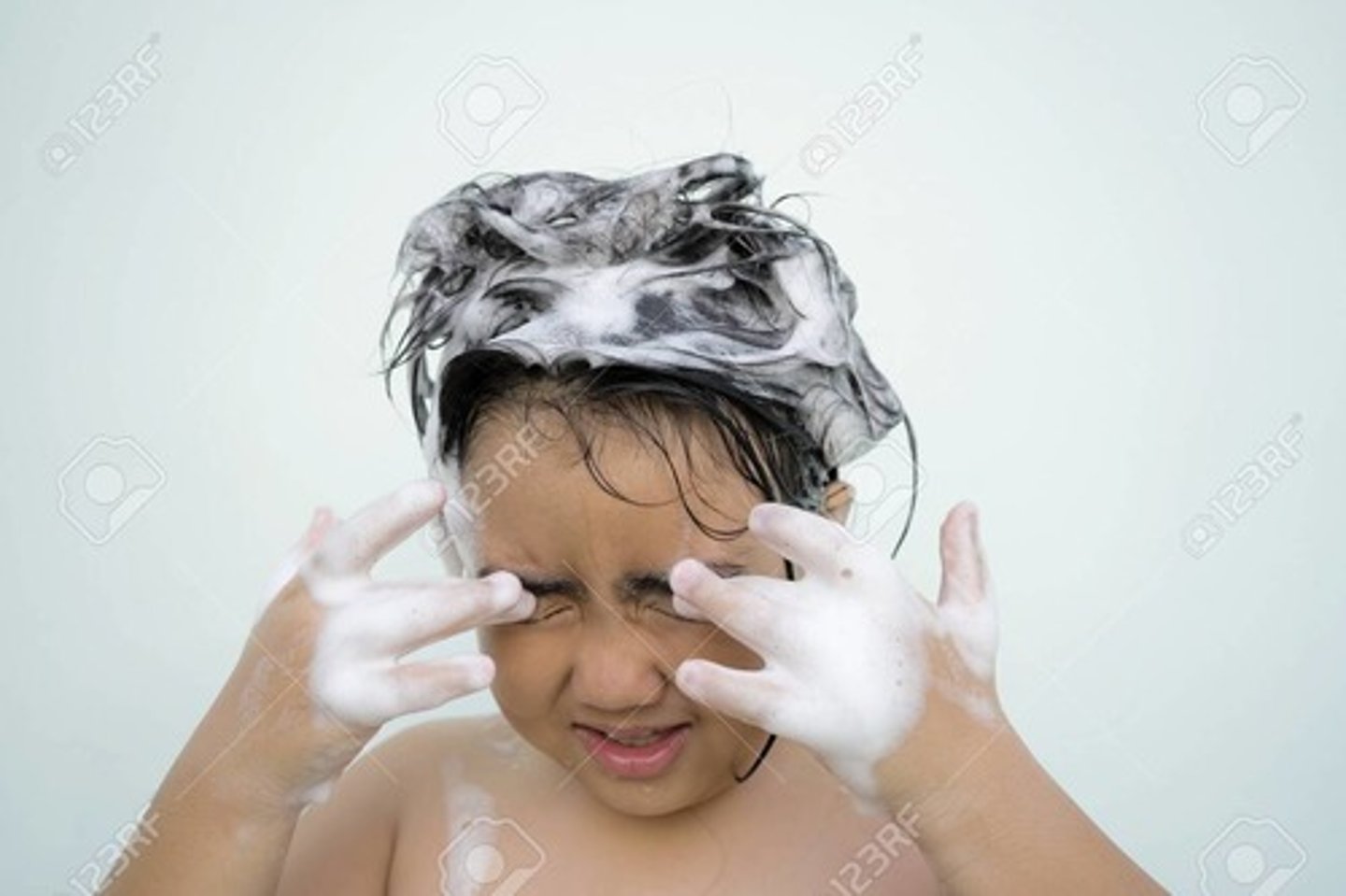 <p>shampoo gets into one's eyes</p>