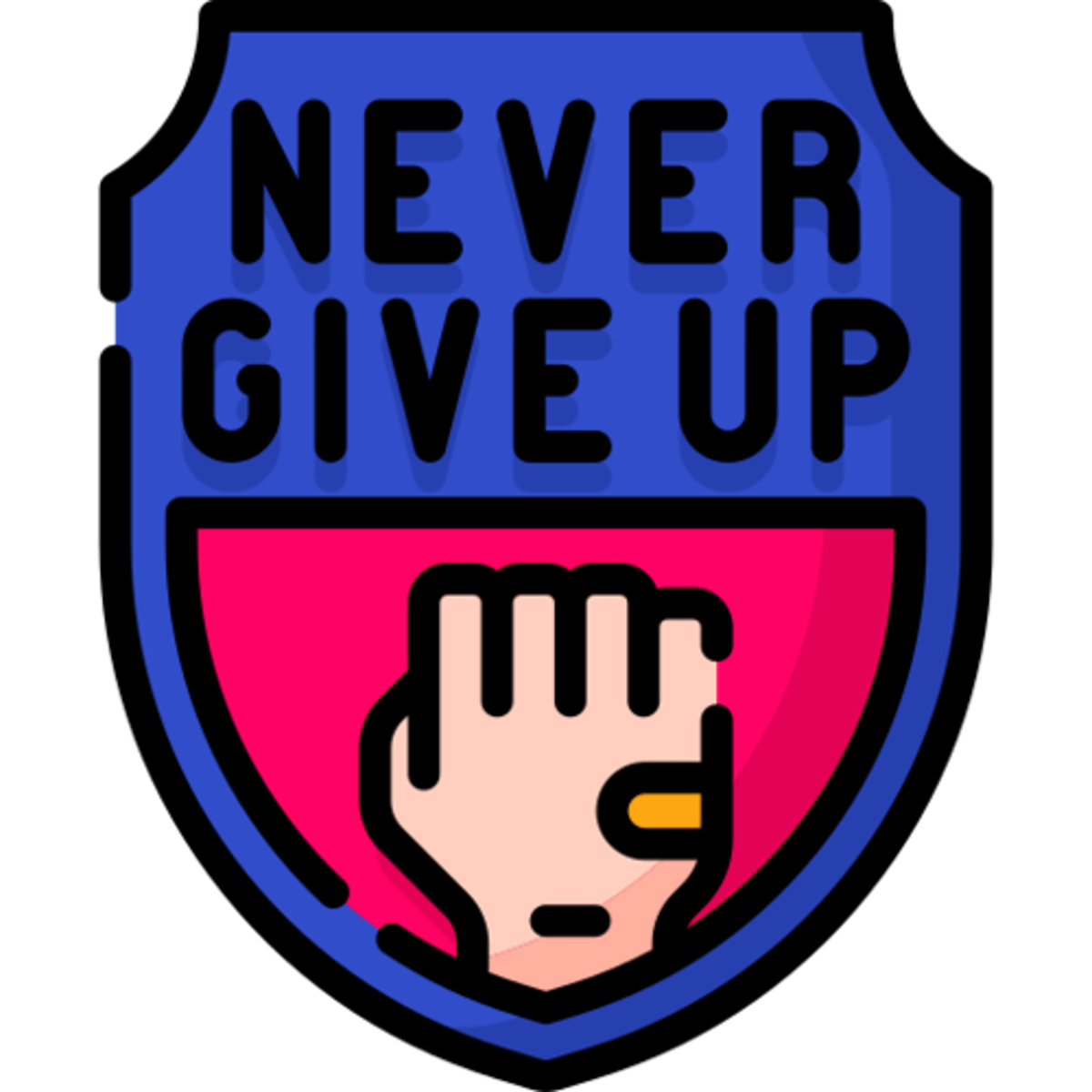 <p>nie</p><p>(Gib nie auf!)</p><p>(Never give up!)</p>
