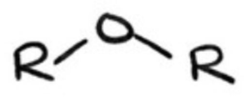 <p>composed of 2 alkyl groups bonded to O</p>