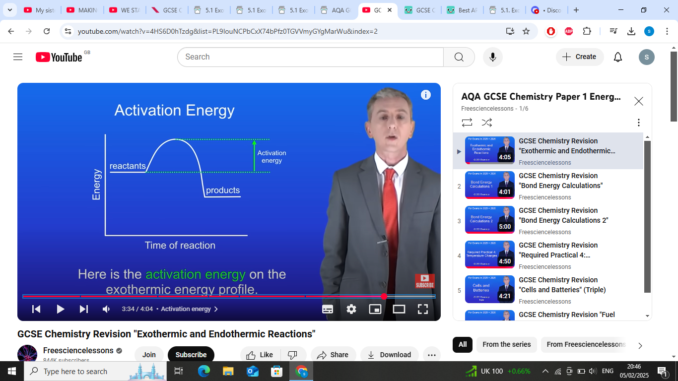 <p>the minimum amount of energy that particles must have in order to react is known as the activation energy</p>