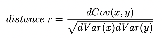<p>distance correlation (dr)</p>