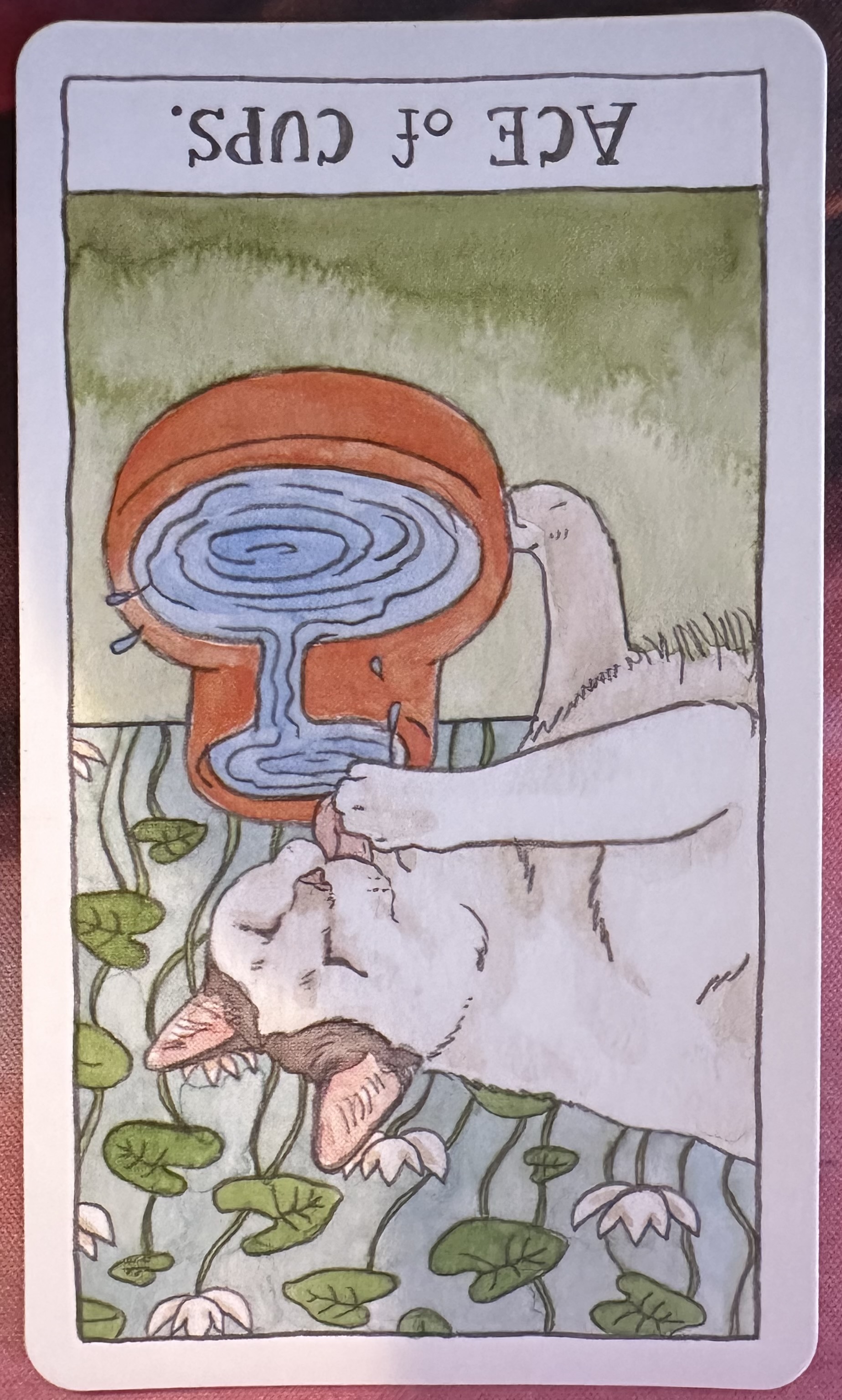 <p>Ace of Cups Reversed</p>