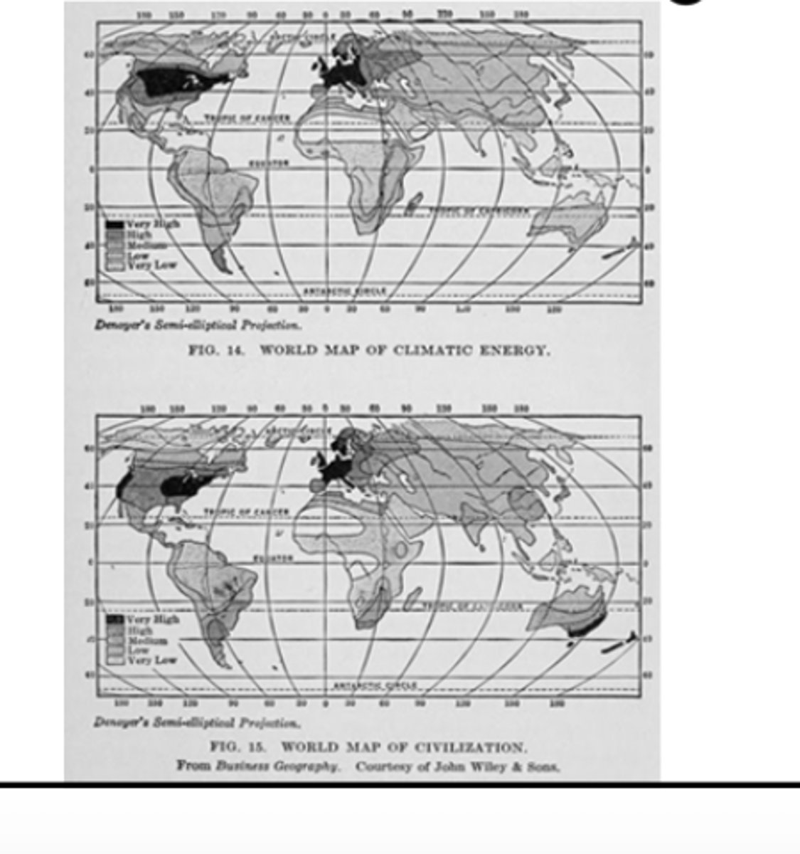 <p>The view that the natural environment has a controlling influence over various aspects of human life, including cultural development; at one point grounded in racist assumptions coupled with the belief that temperate climates with seasons produce higher degrees of "civilization."</p>