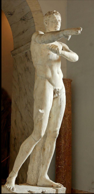 <p>sculpture of the fourth century BCE demonstrates figures in contrapposto and three- dimensional realism</p>