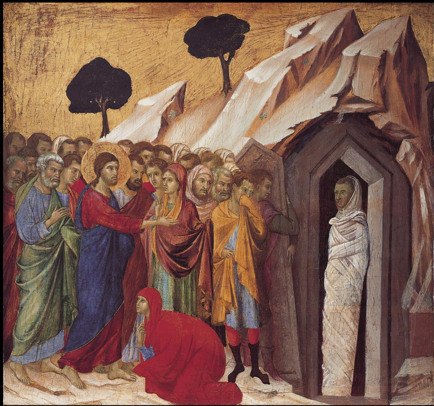 <p><strong>Raising of Lazarus (from Maesta altarpiece)</strong></p>