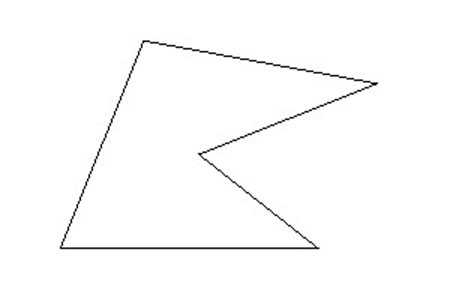 <p>polygon has at least one interior angle greater than 180 - at least one vertex is pointing inwards</p>
