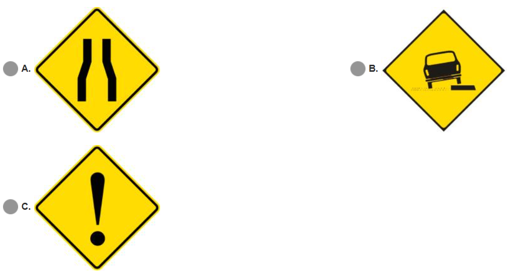 <p><span>Accident involving hitting the car from opposite direction will occurs when which signboard is not obeyed?</span></p>