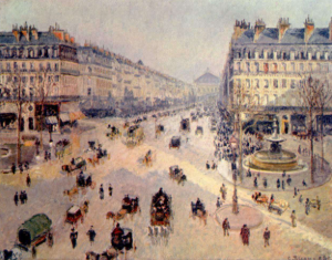 <p>Which of the following was a result of renovation of cities such as Paris as shown in the picture above?</p><p>a) Compulsory education and the increased building of schools</p><p>b) modernization of infrastructure</p><p>c) Rapid industrialization, creating the need for a more modern city</p><p>d) Increased government regulation of public health</p>