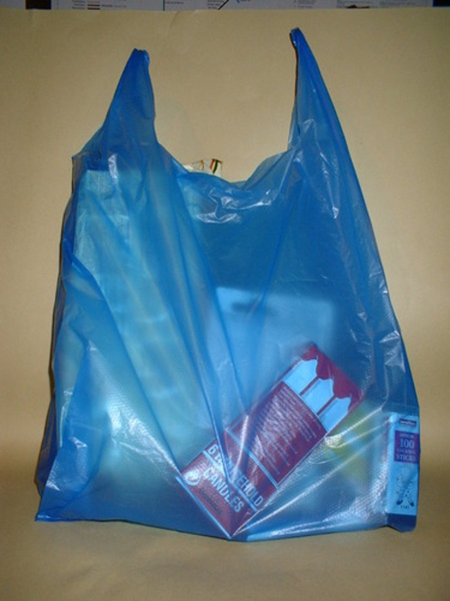 <p>(made) of plastic</p>
