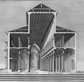 <p>Covered walkway or corridor in romanesque and gothic architecture</p>