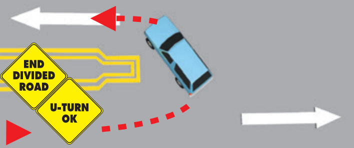 <p>Considered a barrier</p><p>Do not drive over this barrier, make a left turn, or a U-turn expect at designated openings</p>