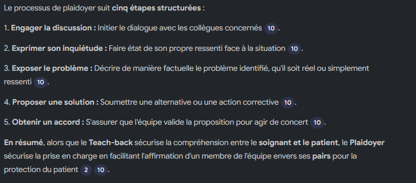 <p>Faire valoir de façon ferme et respectueuse les opinions ou besoins du patient en cinq étapes.</p>