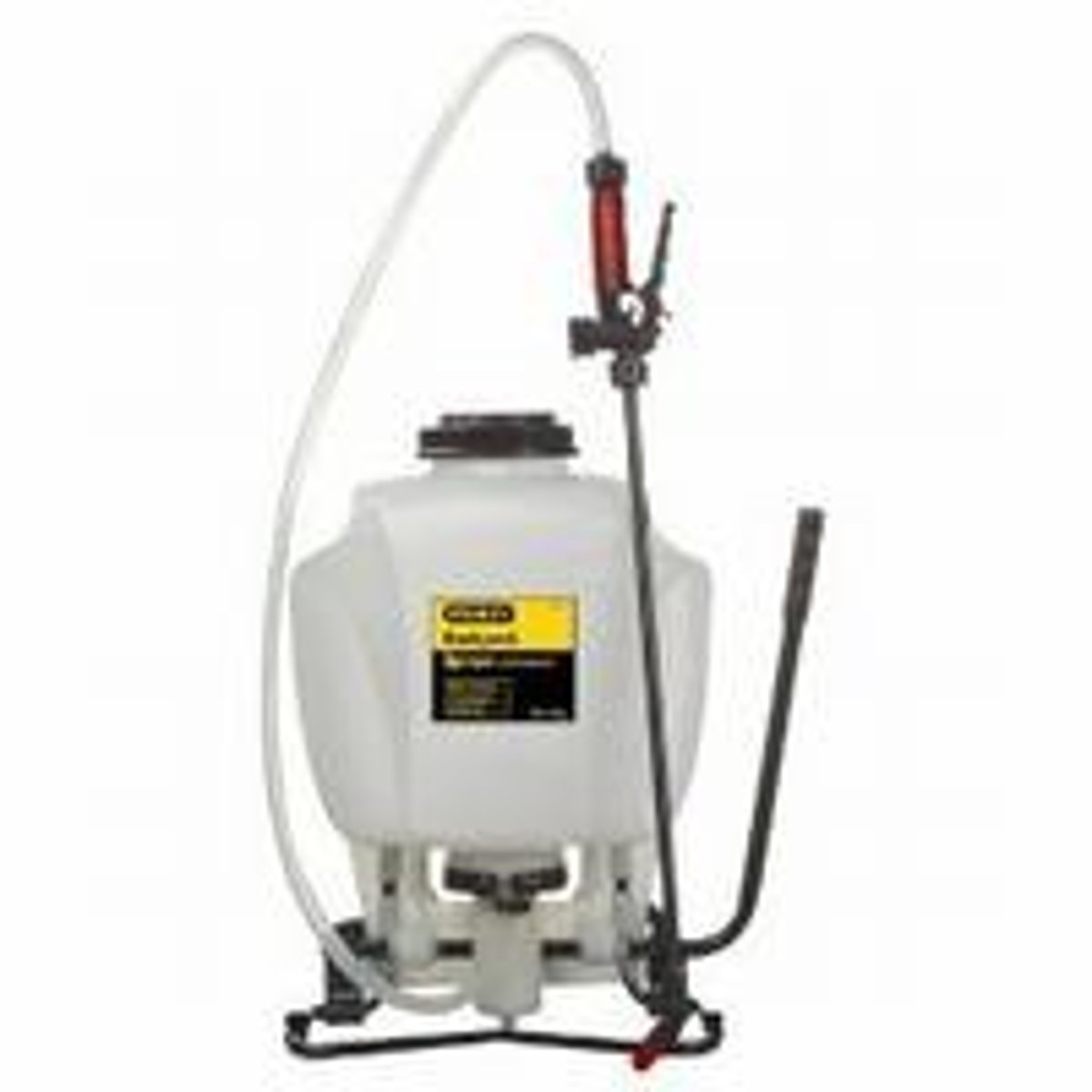 <p>equipped with a liquid- holding tank , pump, and pumping lever, pressure holding chamber and hose with wand</p>