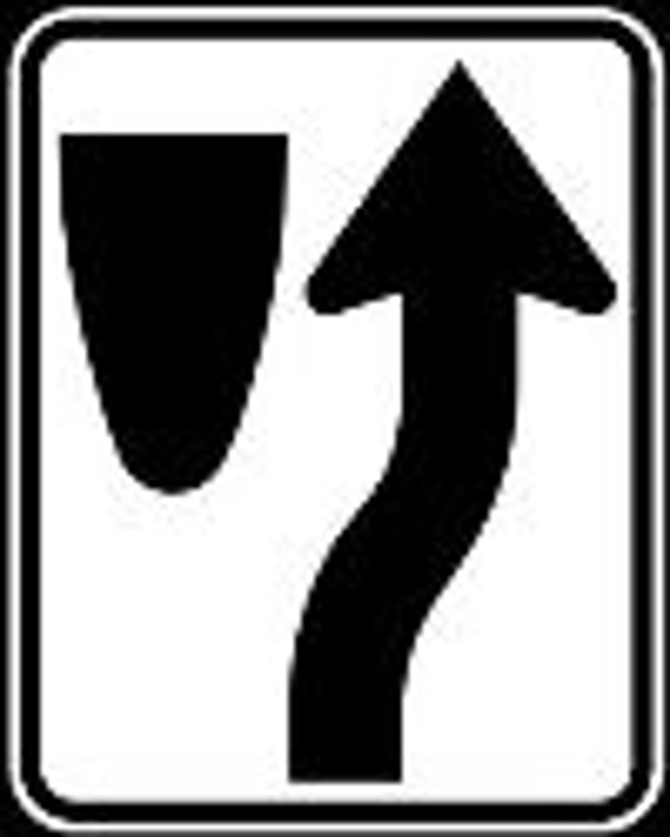 <p>Vertical rectangle; it tells you to drive to the right of an island or obstruction.</p>