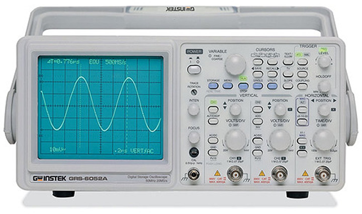 <p>a device used to display the shape of an electrical wave</p>