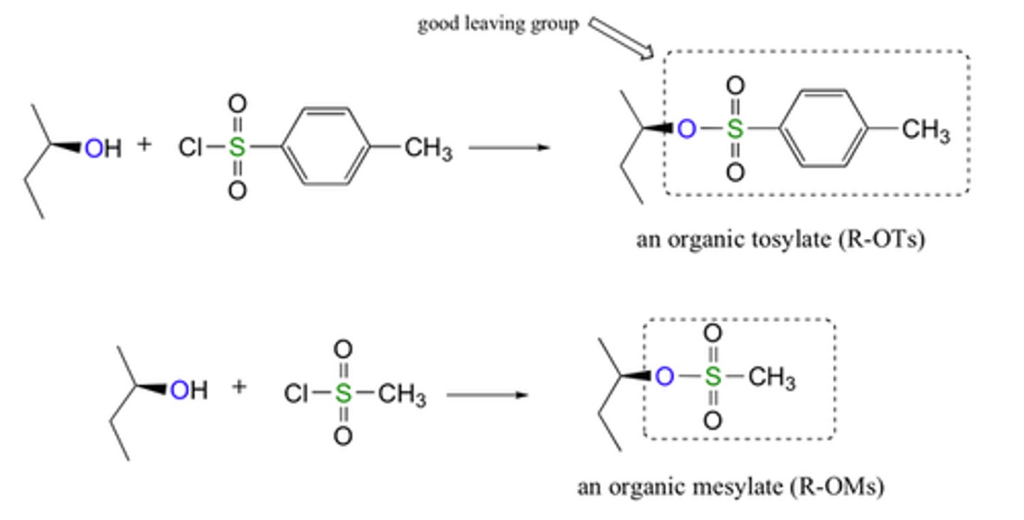 <p>a compound containing the functional group -SO3CH3, derived from methanesulfonic acid.</p>