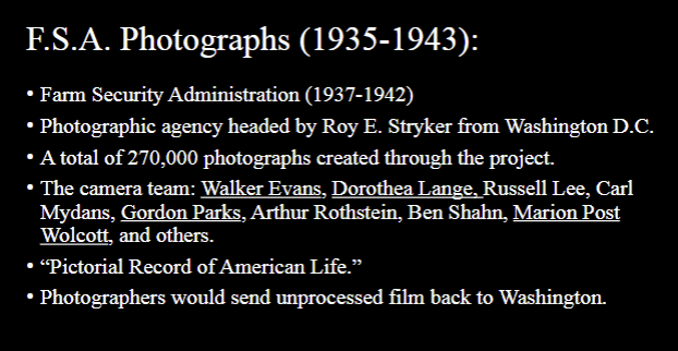 <p>F.S.A Photoigraphs 1935-1943</p>