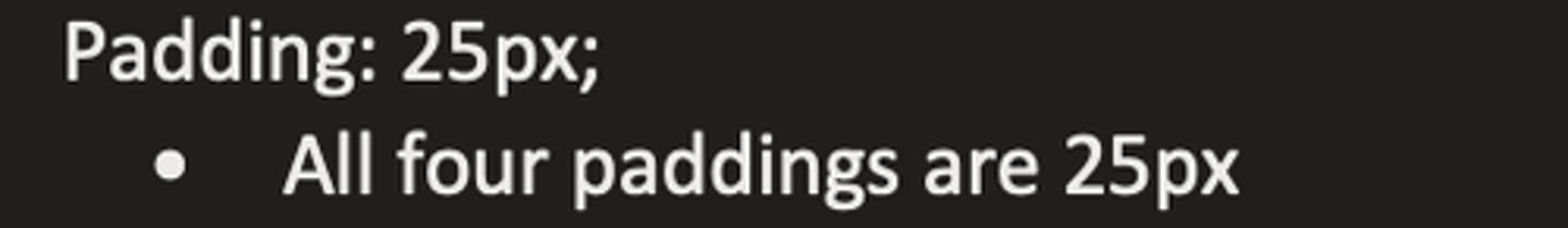 <p>it is assigned to all 4 sides</p>