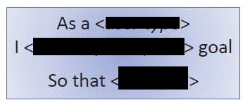 <p>Common Structure of USER STORY &amp; examples </p>