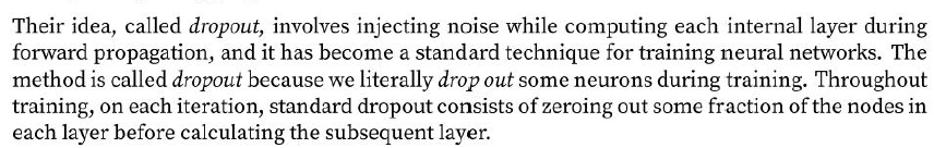 <p>Dropout is a technique where randomly selected neurons are ignored during training. They are “dropped-out” randomly. This means that their contribution to the activation of downstream neurons is temporally removed on the forward pass and any weight updates are not applied to the neuron on the backward pass.</p><p>As a neural network learns, neuron weights settle into their context within the network. Weights of neurons are tuned for specific features providing some specialization. Neighboring neurons become to rely on this specialization, which if taken too far can result in a fragile model too specialized to the training data. This reliant on context for a neuron during training is referred to complex co-adaptations.</p><p>You can imagine that if neurons are randomly dropped out of the network during training, that other neurons will have to step in and handle the representation required to make predictions for the missing neurons. This is believed to result in multiple independent internal representations being learned by the network.</p><p>The effect is that the network becomes less sensitive to the specific weights of neurons. This in turn results in a network that is capable of better generalization and is less likely to overfit the training data.</p>