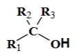 <p>Tertiary Alcohol. Where an alkane is replaced by a hydroxyl (OH) group.</p>