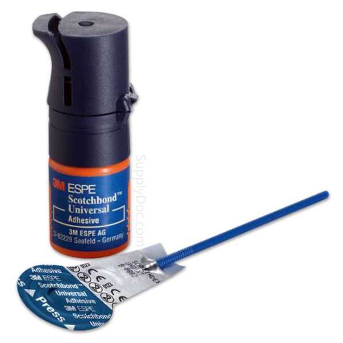 <p>Scotchbond Universal Dual Cure (use din clinic for Luxacore temp material) </p>