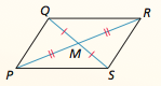 <p>If a quadrilateral is a parallelogram, then its diagonals bisect each other.</p>