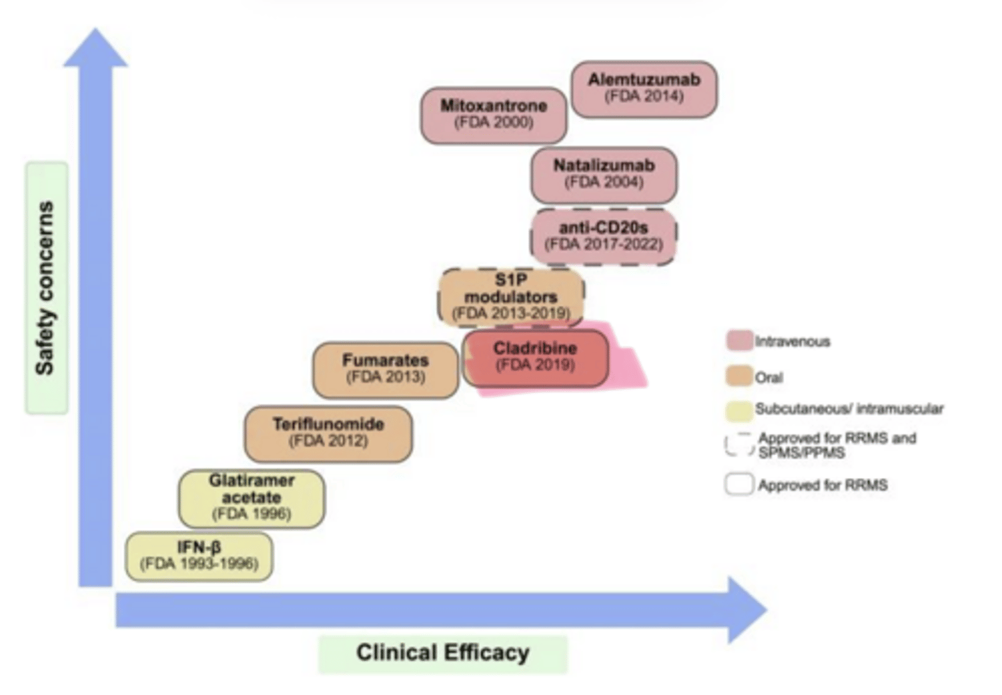 <p>____ (Mavenclad) is used in multiple sclerosis</p>