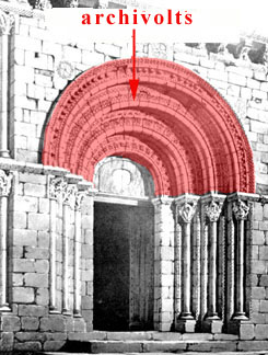 <p>molding around the face of an arch above an opening. Found in Chartres Cathedral.</p>