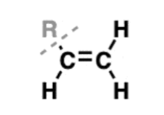 <p>at least <em>one </em><strong><em>double</em></strong><em> bond</em></p>