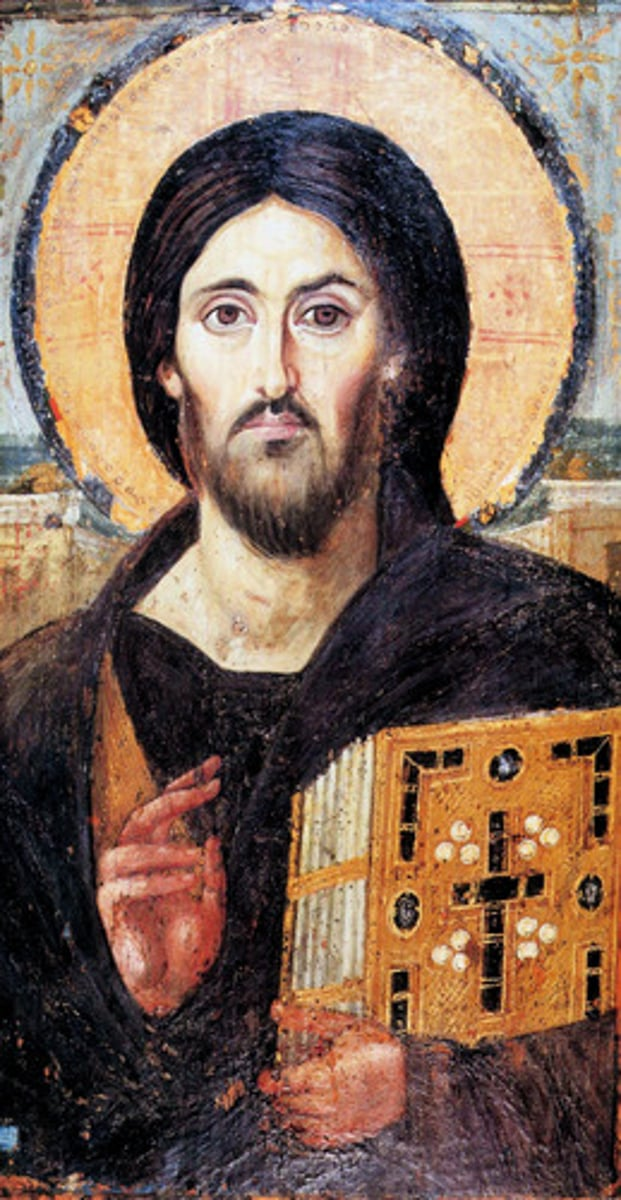<p> literally means "image" or "representation" and, in the Byzantine empire, referred to devotional images of holy figures (Christ, the Virgin Mary, or the saints); the word also took on the meaning of portable devotional images, which could be made in any medium</p>