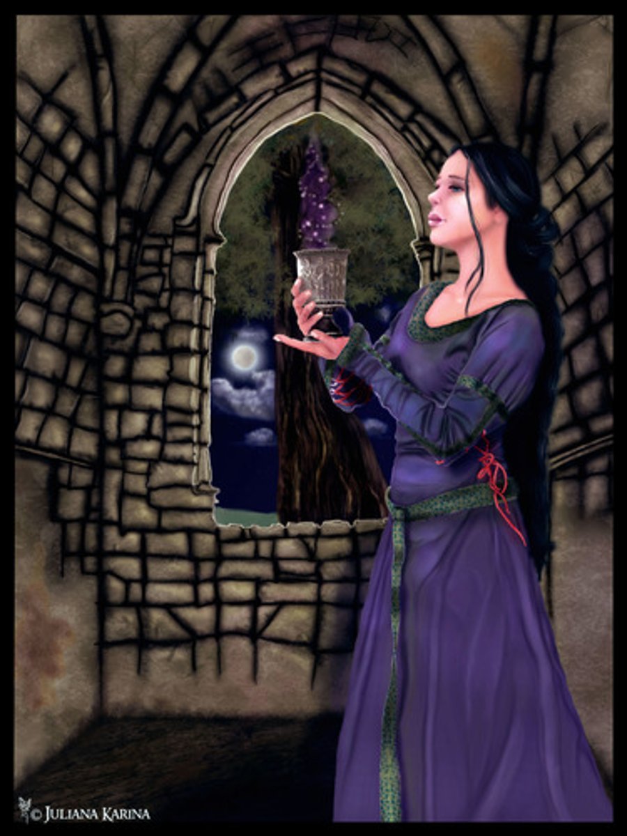 <p>The sorceress Morgan Le Fey is the ultimate perpetrator of the story's events, working together with Lord Bertilak to test the knights' valor.</p>