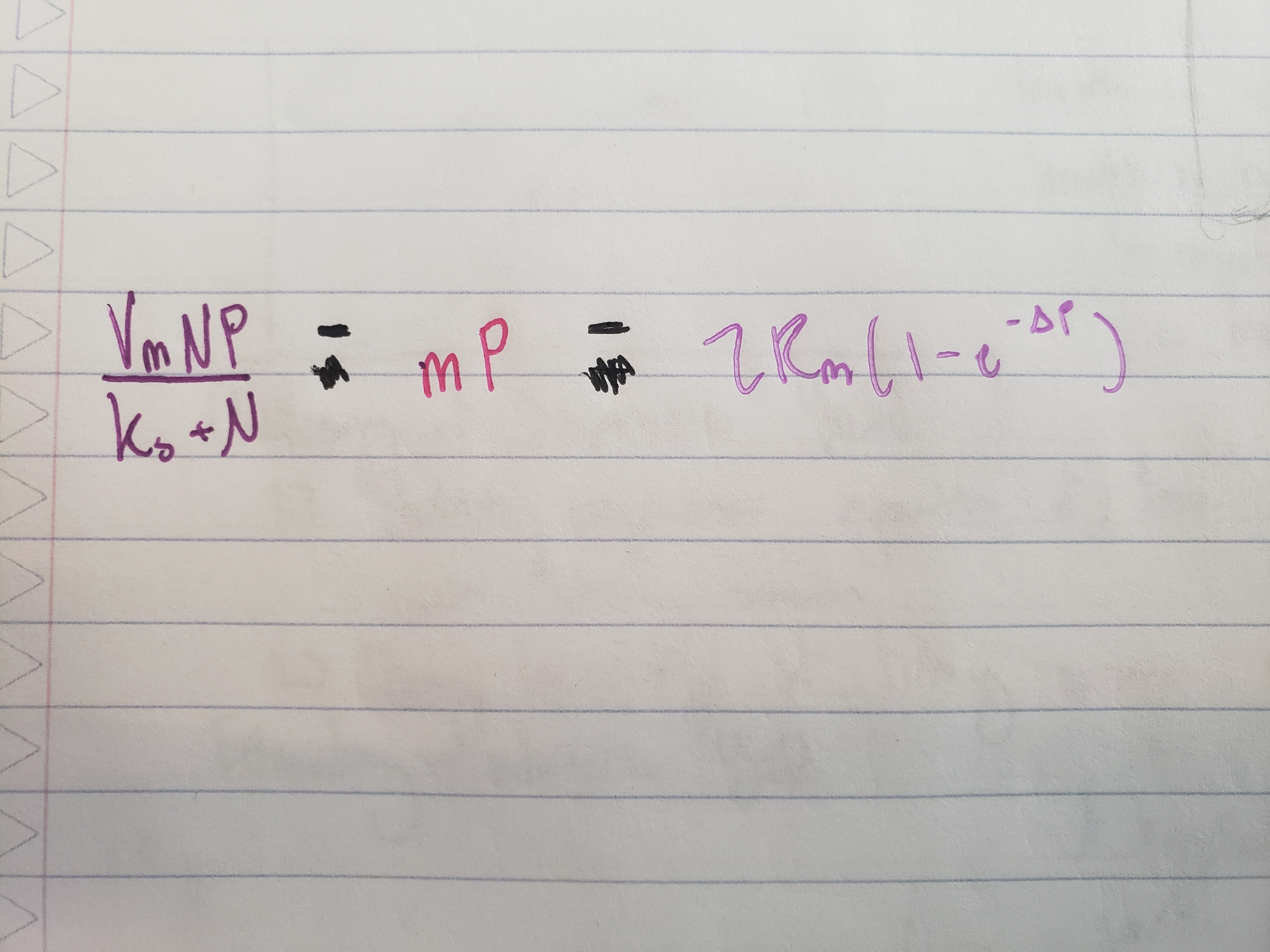 <p>Describe each of the variables for the Change in Phytoplankton  equation from the NPZ model</p>