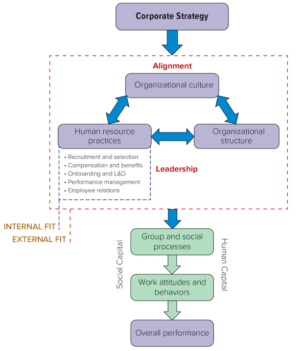<p>The process of designing and implementing systems of policies and practices that align an organization’s human capital with its strategic objectives</p>