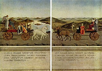 <p>Piero della Francesca. Díptico de Urbino. Uffizzi.</p>