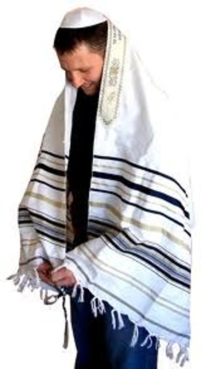 <p>Hebrew prayer shawl worn by adult males</p>