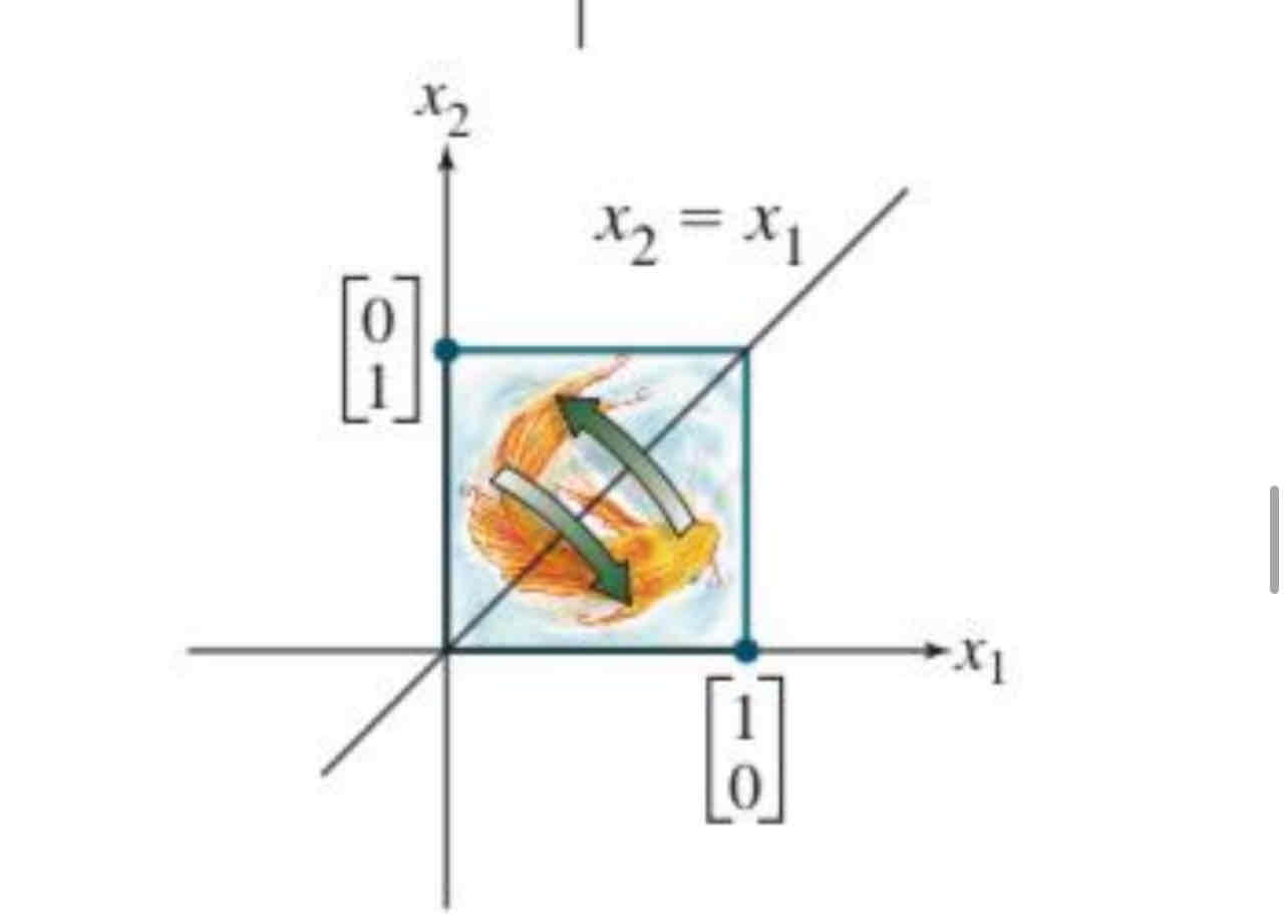 <p>Reflection through the line x2 = x1</p>