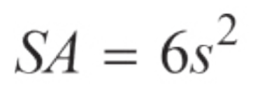 <p>S = side length of cube</p>