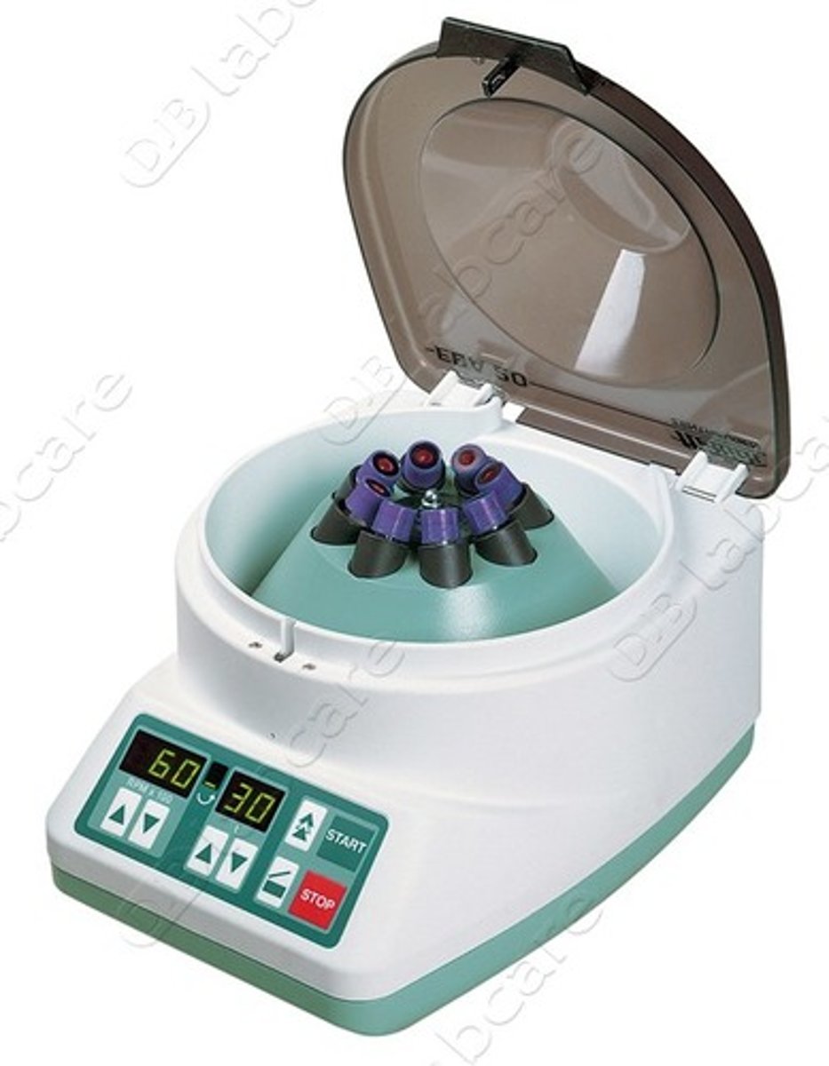 <p>machine that separates substances by whirling them</p>