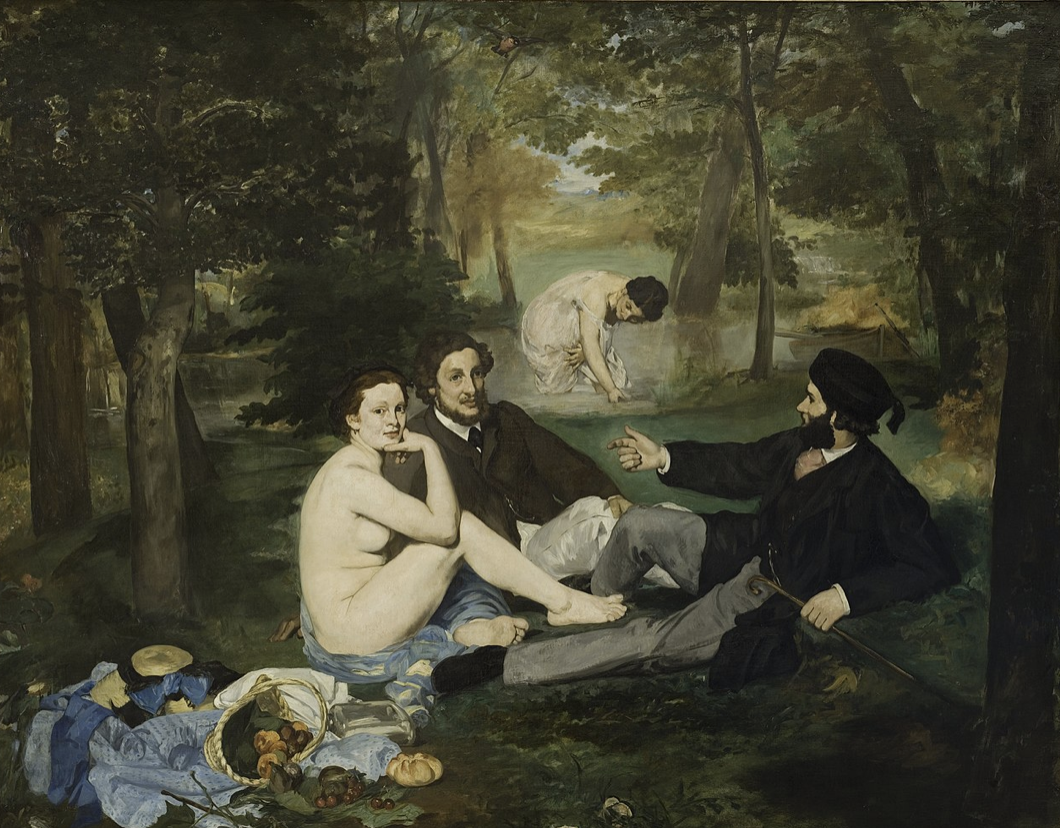 <p>Le Déjeuner sur l'herbe, (The Luncheon on The Grass) Edouard Manet, 1863   </p>