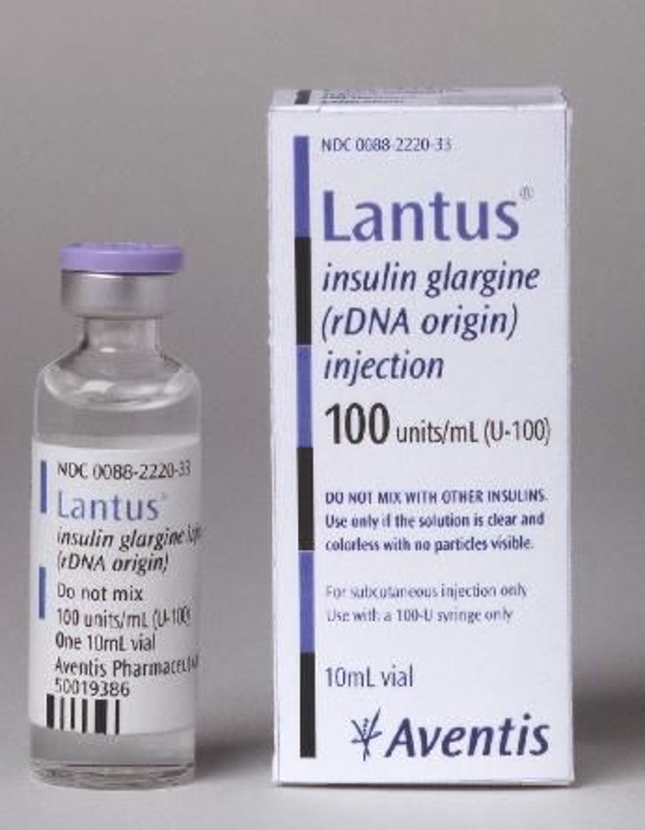 <p><strong>Brand:</strong> Lantus</p><p><strong>Class:</strong> Long-Acting Insulin</p><p><strong>Indication: </strong>Diabetes Agent</p><p><strong>Schedule: </strong>NCLM</p><p><strong><span class="bgB">REFRIGERATE</span></strong></p>