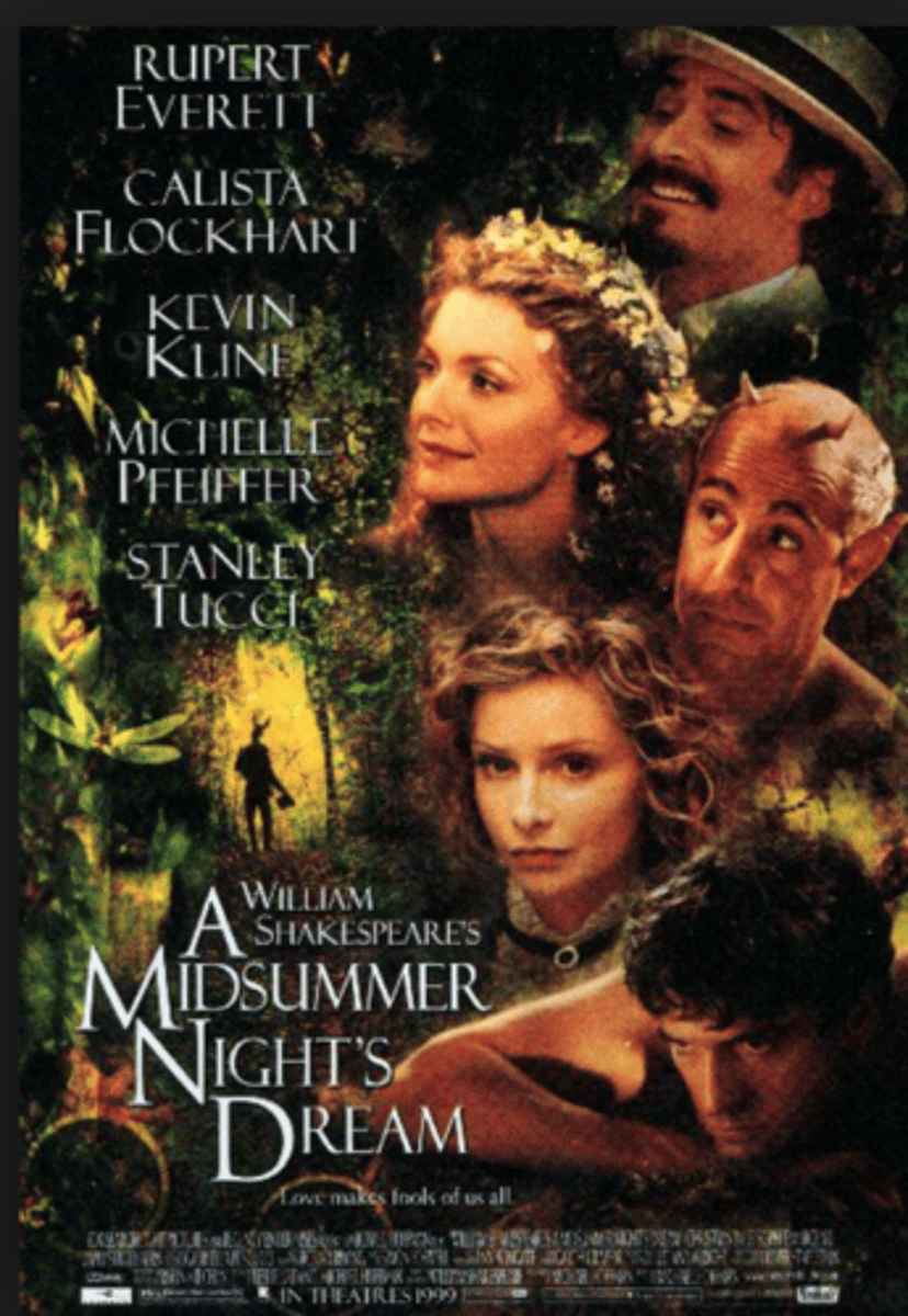 <p>THeseus woos his captive, Hipployta, as their wedding nears. Oberon argues with Titania. Hermia refuses to wed Demetrius, risking execution; she loves Lysander; Helena loves Demetrius. In the woods, their relationshops are confused as Puck administers a love potion to the wrong lovers. He also gives some to Titania, who falls in love with Bottom, whom Oberon had given the head of an ass. In the end, the couples are happily sorted out; the tradesmen perform "Pyramus and Thisbe" at the royal wedding.</p>