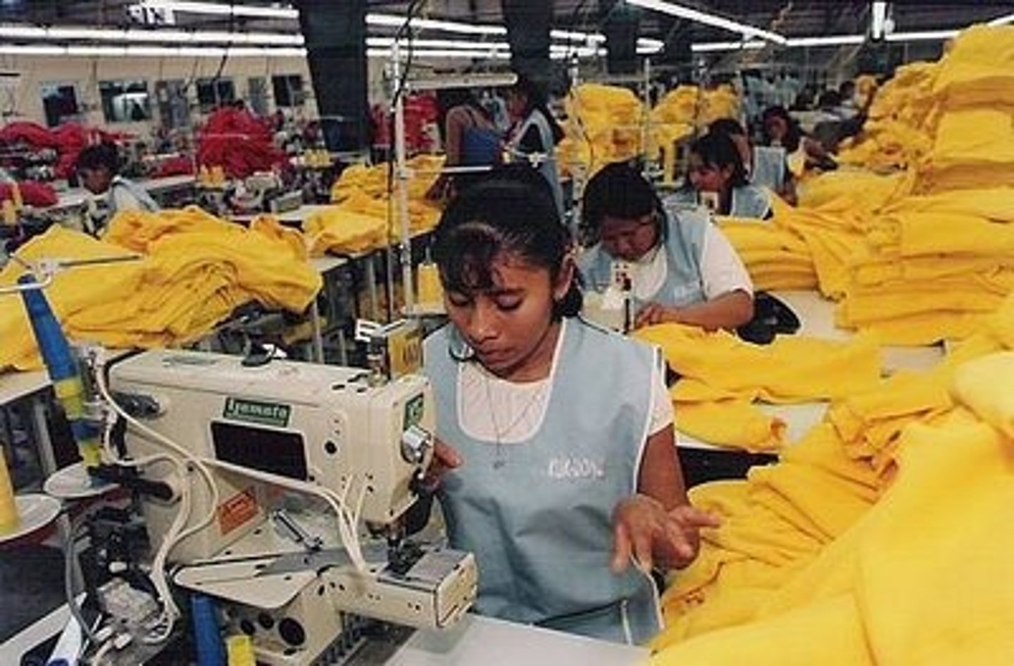 <p>Factories built by US companies in Mexico near the US border to take advantage of much lower labor costs in Mexico.</p>