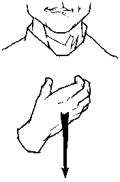 <p>Make the downward motion once!!! Any more than one is “horny”.</p>