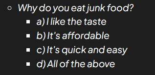 <p><span><span>Includes a</span><strong><span> list of possible options</span></strong><span> and respondents are required to indicate those that apply.</span></span></p>