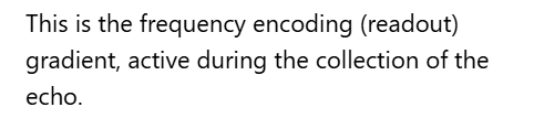 <p>D. Frequency encoding gradient</p>