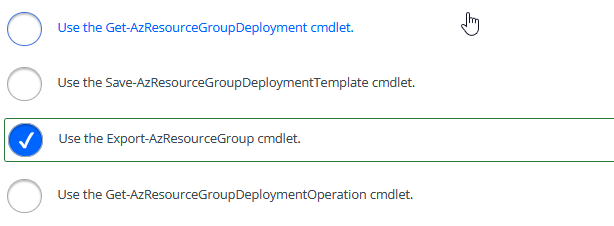 <p>Use the Export-AzResourceGroup cmdlet.</p>