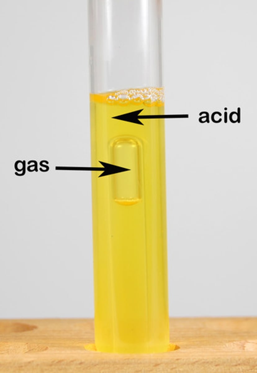 <p>Gas was produced</p>