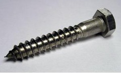 <p>A machine head(hexagonal) bolt with a sharp tip used on wood and must be fastened with a wrench.</p>